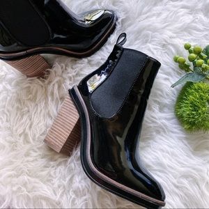 Aldo Patent Leather Block Heel Booties 🖤Size 7